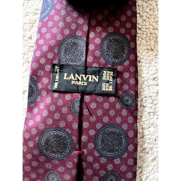 Luxurious Lanvin Designer Tie Made In Italy 100% Silk - Picture 3 of 5